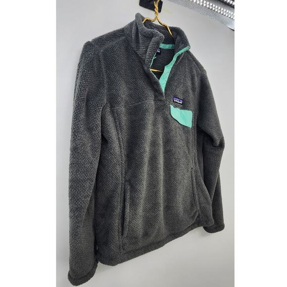 Patagonia T-Snap Pullover Size Medium Dark Grey Green - Picture 3 of 8